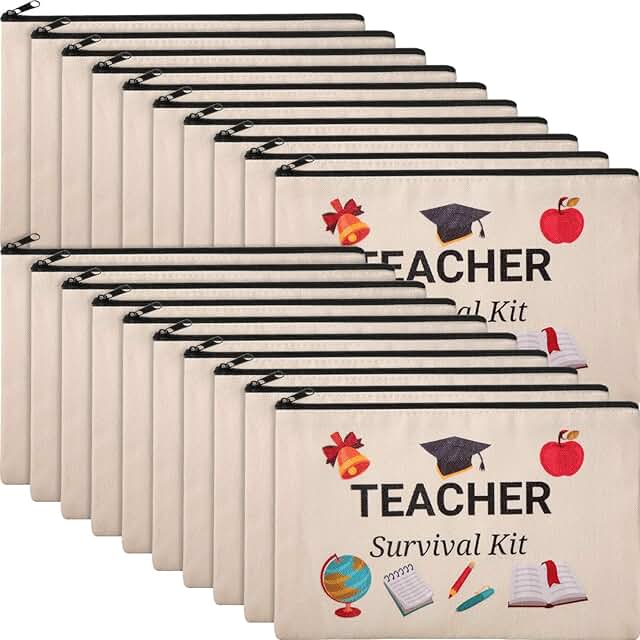 20 Teacher Appreciation Cosmetic and Pencil Bags