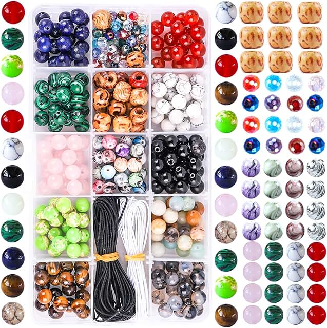 290-Piece Fishdown Mixed Stone Beads Jewelry Making Kit