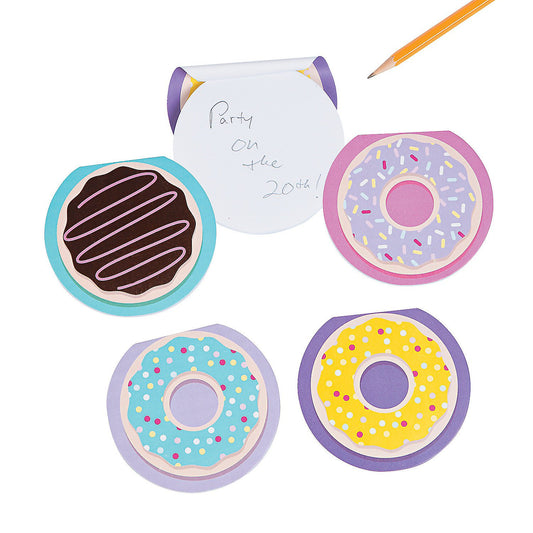 Set of 24 Donut Party Notepads for Events