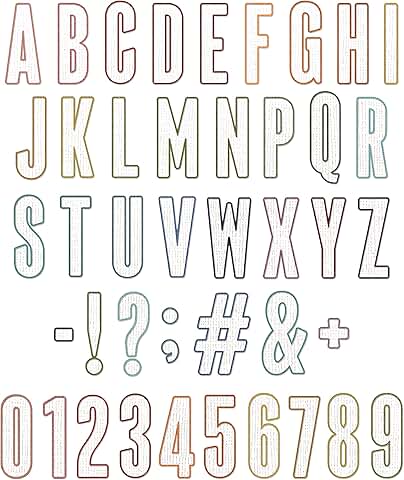Alphanumeric Bulletin Die Set, 43 Pieces