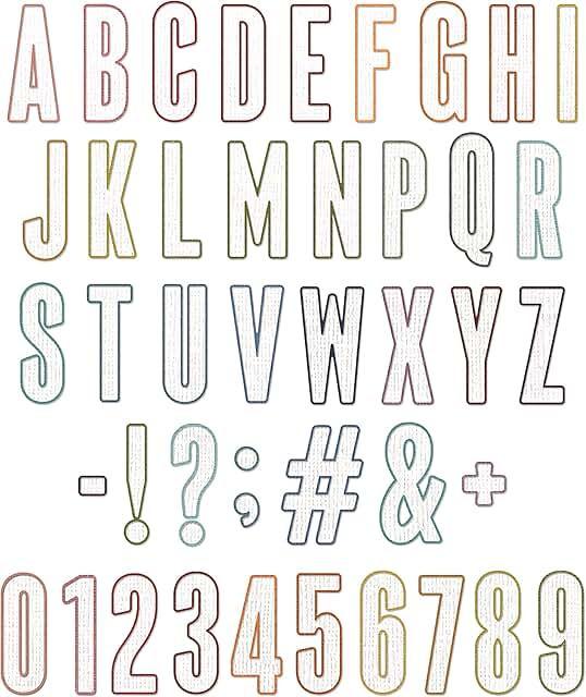 Alphanumeric Bulletin Die Set, 43 Pieces