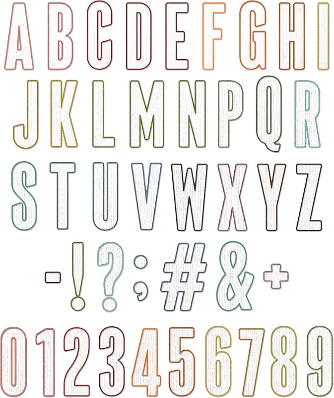 Alphanumeric Bulletin Die Set, 43 Pieces