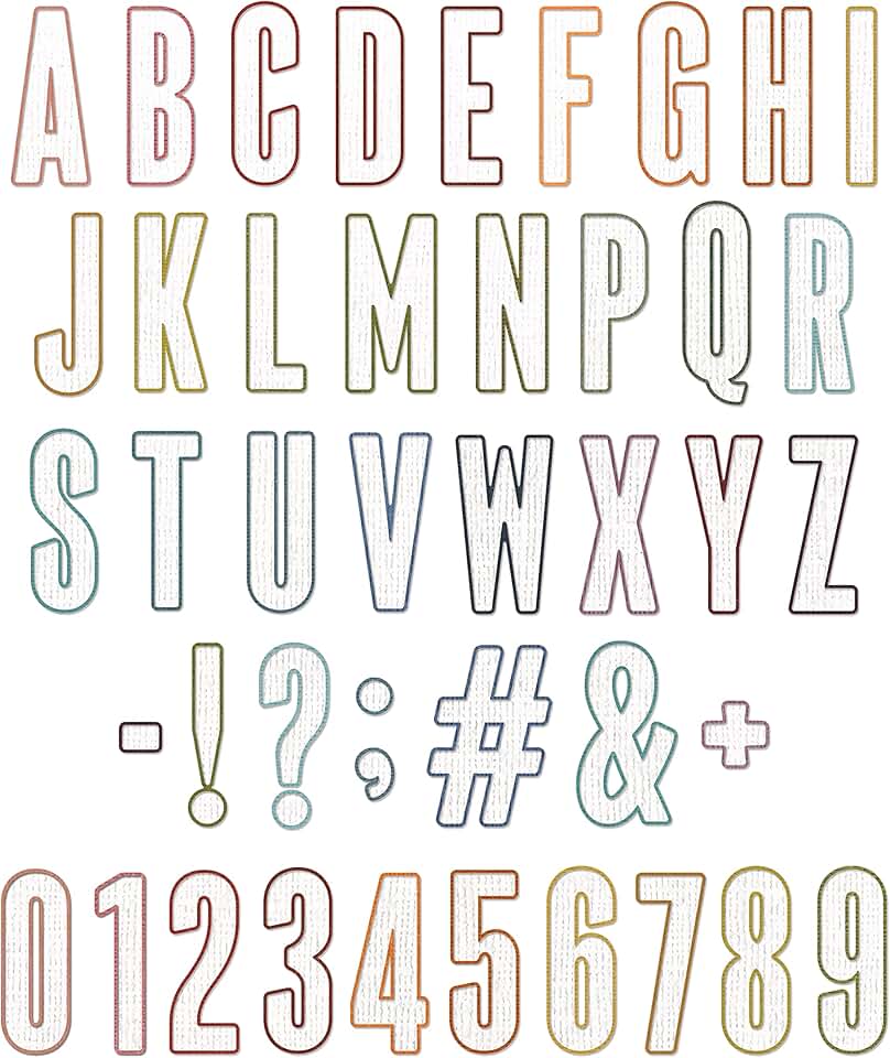 Alphanumeric Bulletin Die Set, 43 Pieces