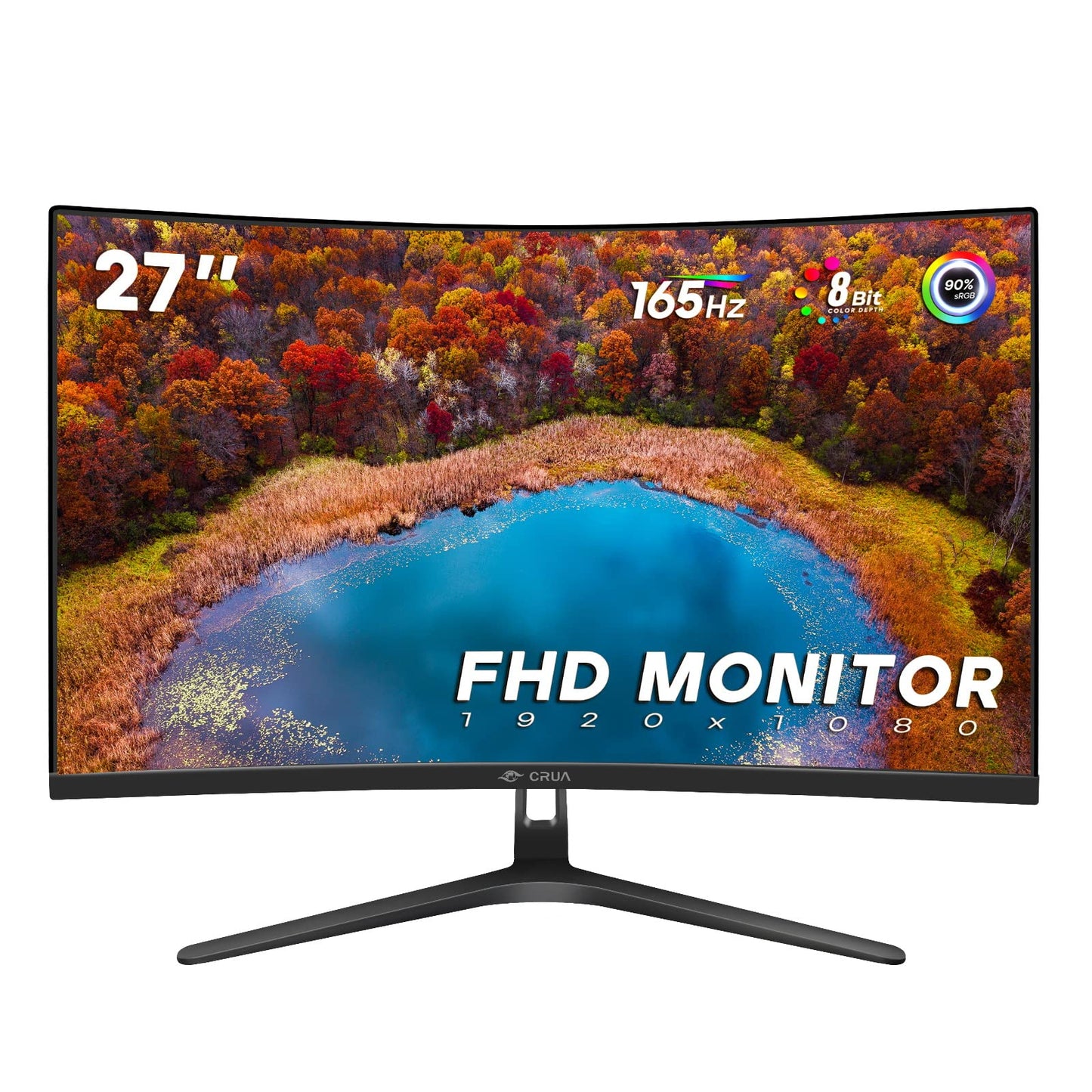 27" 144hz/165HZ Curved Gaming Monitor, Full HD 1080P 1800R Frameless Computer Monitor, 1ms GTG with FreeSync, Low Motion Blur, Eye Care, VESA, DisplayPort, HDMI, Black