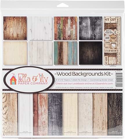 Wood Backgrounds Scrapbook Collection Kit