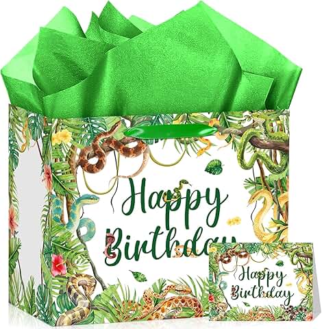 Snake-themed birthday gift bag for boys and teens