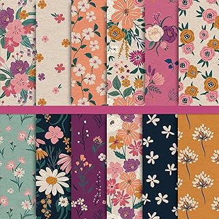 Spring Pattern Paper Pack with 12 Designs, 24 Sheets