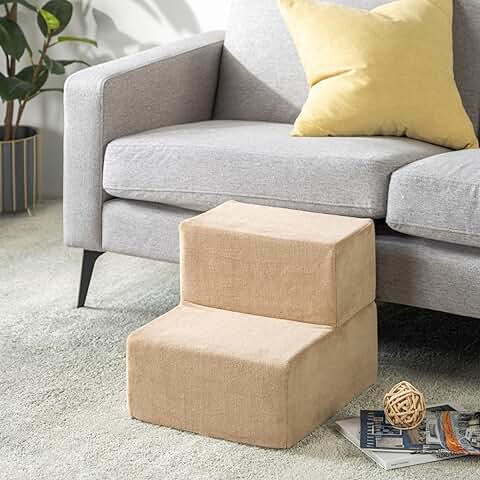 13-Inch Foam Pet Stairs and Ramp for Small Cats and Dogs