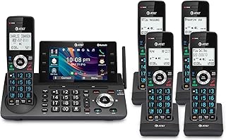 5-Handset Cordless Phone with Answering Machine and Bluetooth