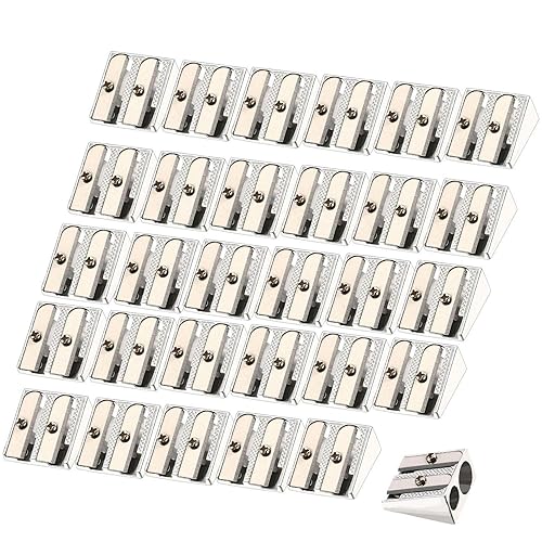 36 Pack Metal Pencil Sharpeners for Kids and Office