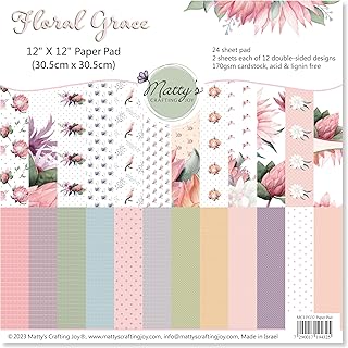 Floral Grace 12x12 Double Sided Scrapbook Paper Pack