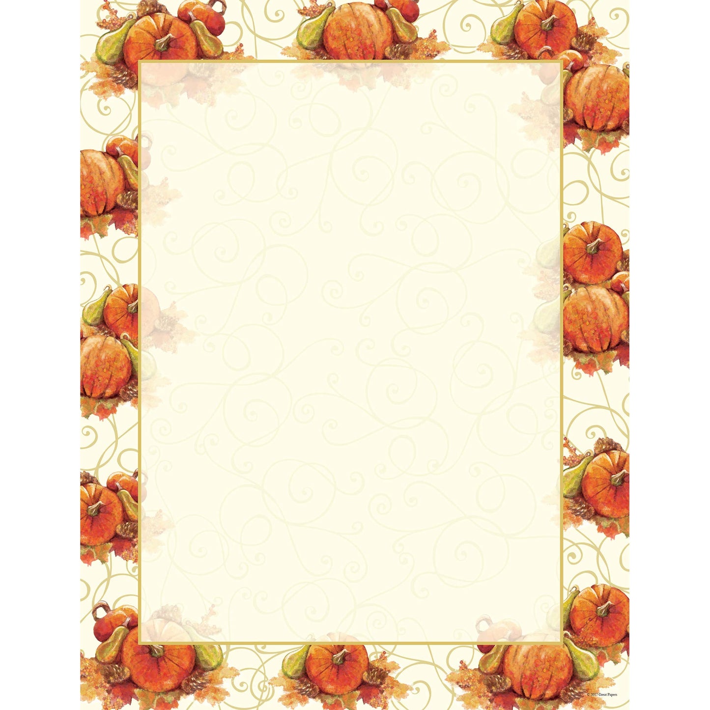Fall Pumpkin Letterhead, 8.5" x 11", 80 sheets