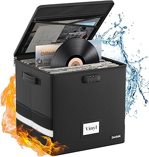 Fireproof Water-Resistant Vinyl Record Storage Box