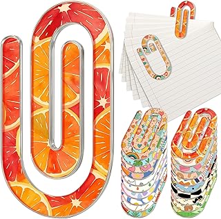 20 Pack Colorful Cartoon Acrylic Paper Clips for School and Office