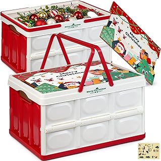 Wooden Foldable Storage Box with Handle, 50L, 2 Pack