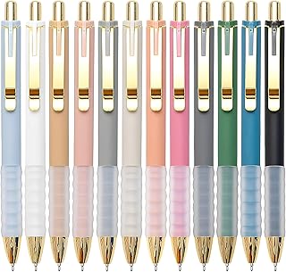 Black 1mm Retractable Ballpoint Pens, 12 Pack