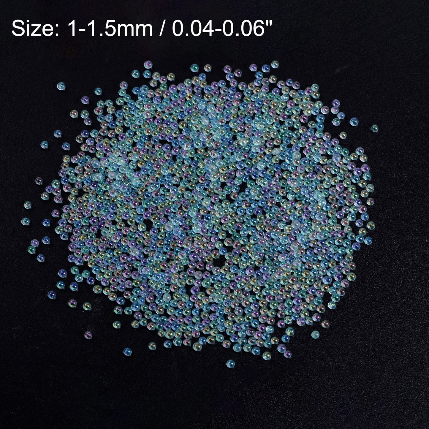 Light Blue Resin Bubble Beads for Jewelry and Craft Projects
