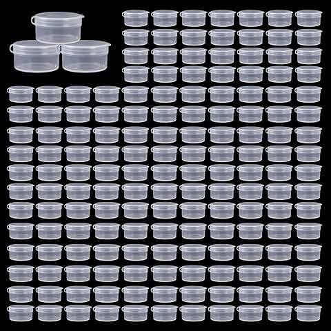 150pcs Clear 7g Cosmetic Jars with Snap Lids