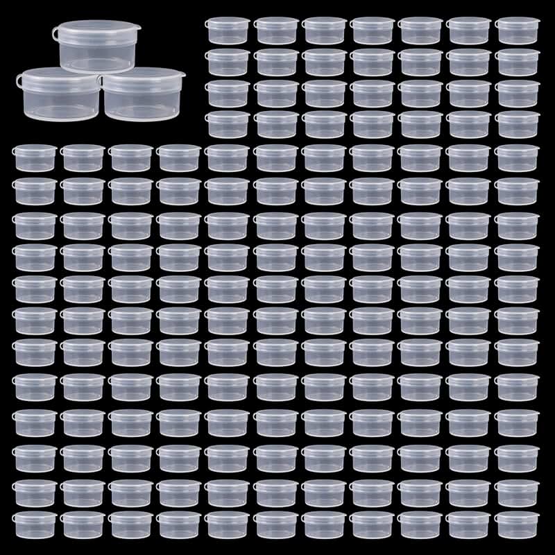 150pcs Clear 7g Cosmetic Jars with Snap Lids