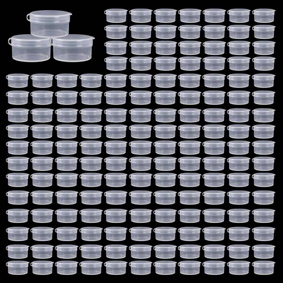 150pcs Clear 7g Cosmetic Jars with Snap Lids