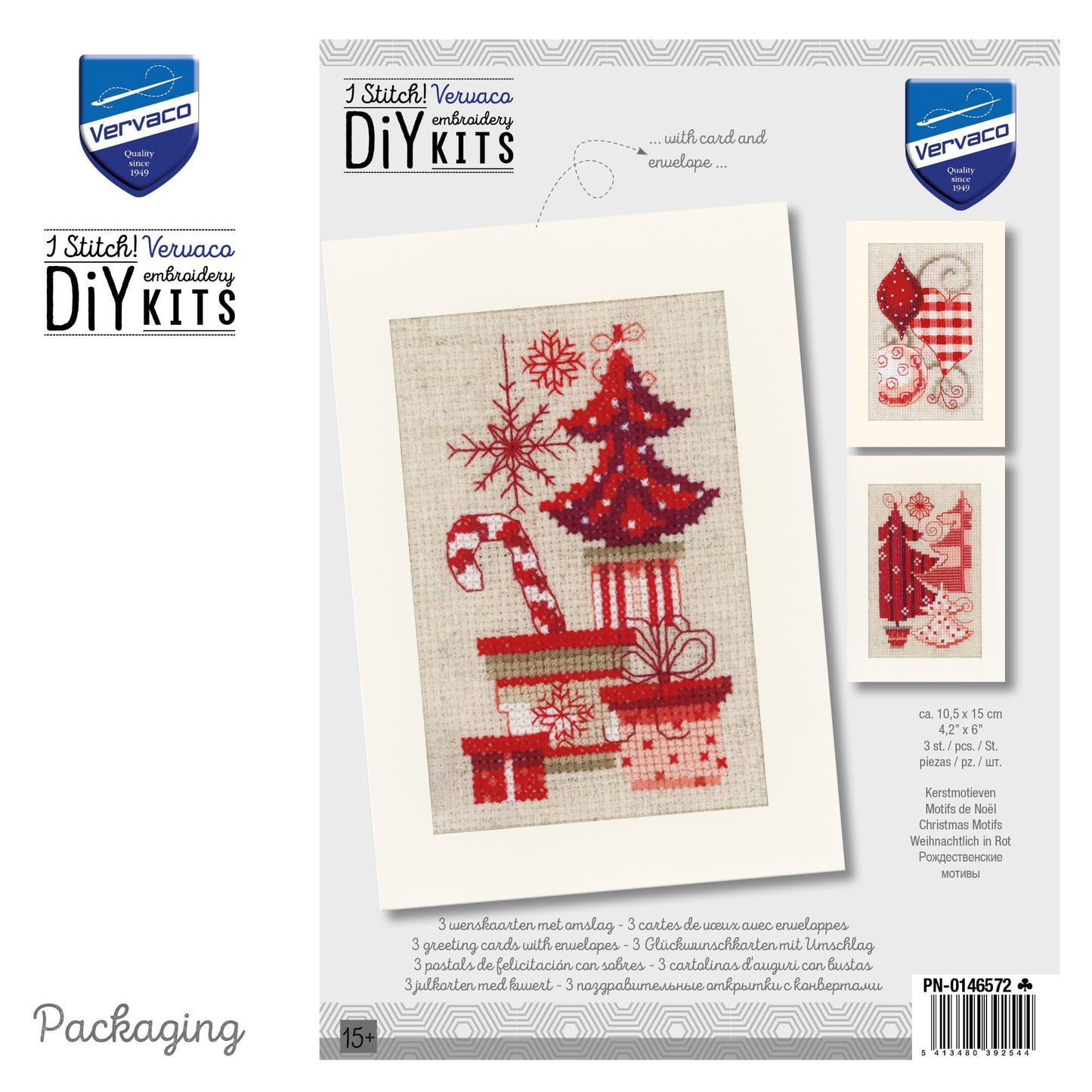 Set of 3 Greeting Card Kits with Motifs