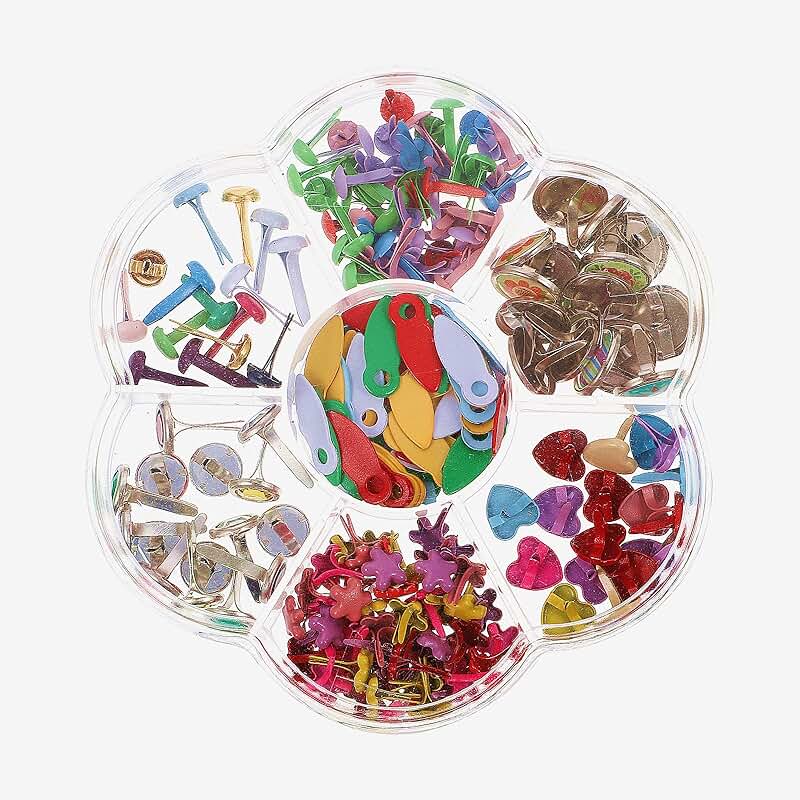 Mini Color Metal Paper Fasteners for Crafts