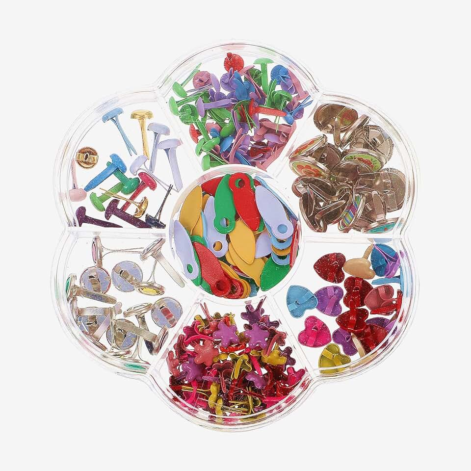 Mini Color Metal Paper Fasteners for Crafts