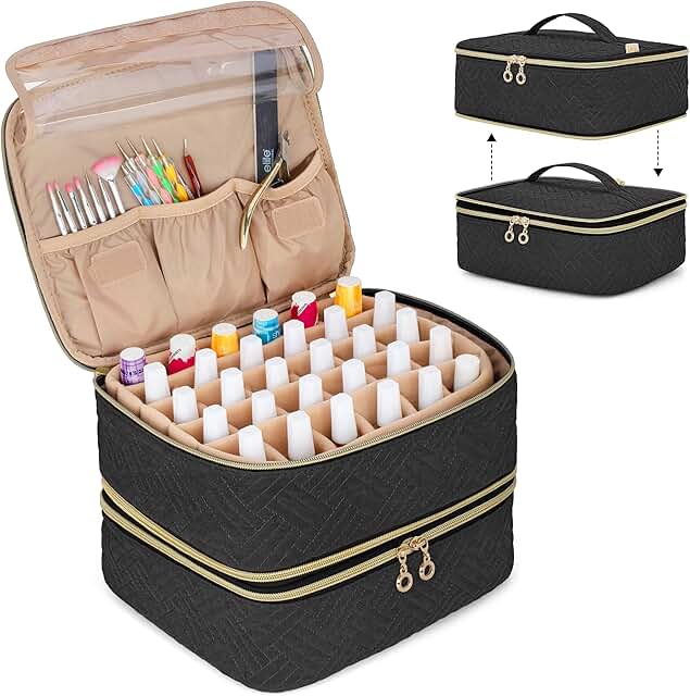 Detachable 2-Layer Nail Polish Organizer for 60 Bottles