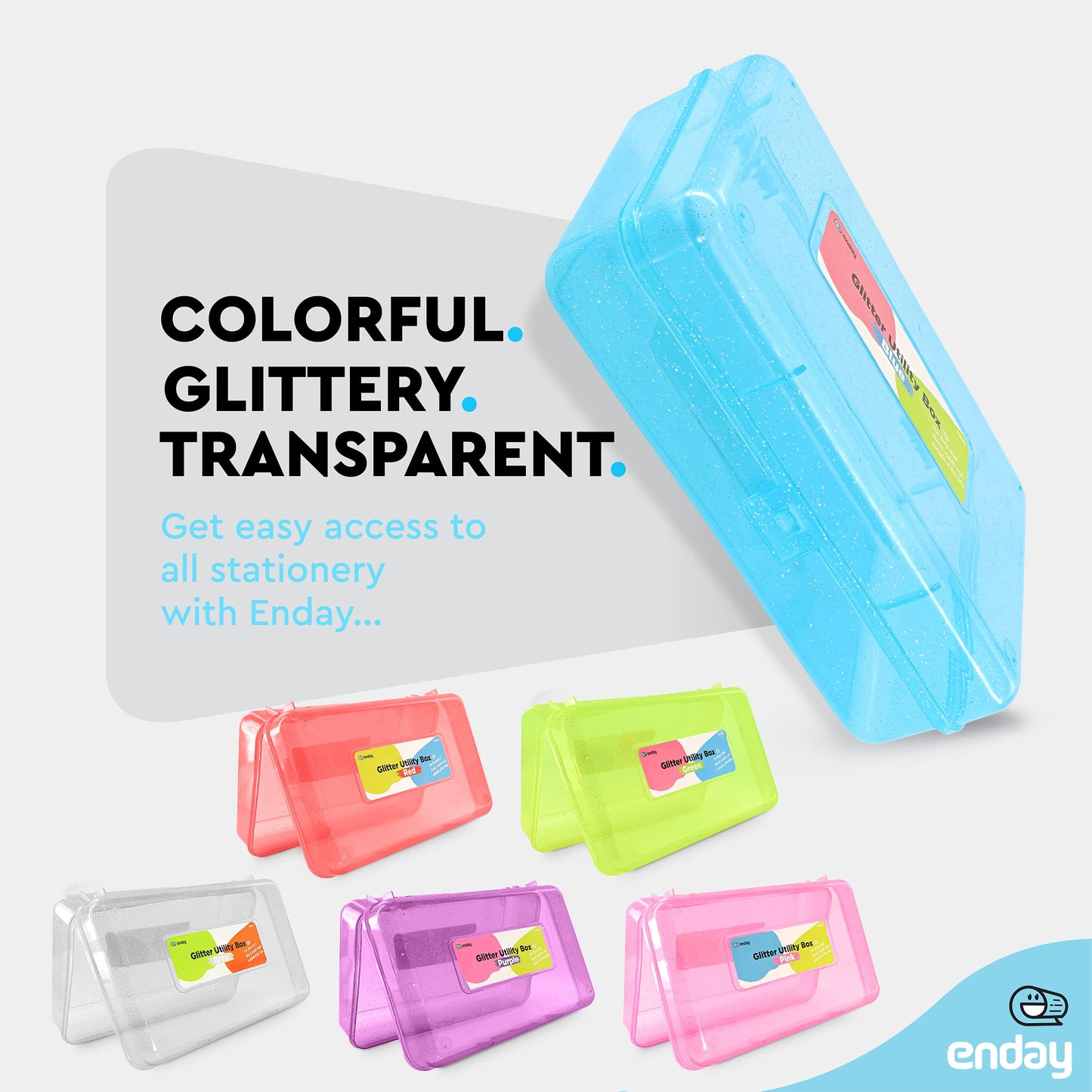 Assorted Color Multipurpose Pencil Box Set