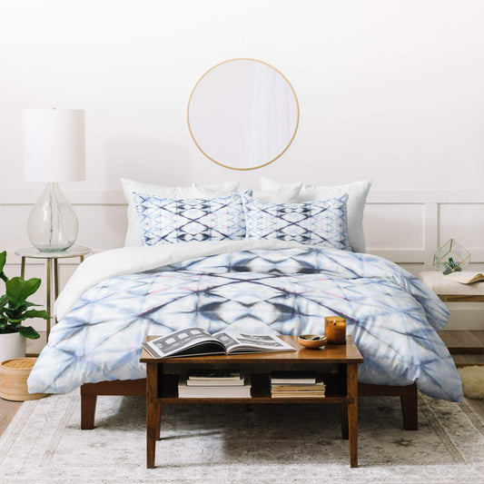 Amy Sia Tangier Slate Blue Duvet Set with Pillow Sham, Twin