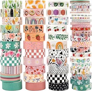 55-Color Holiday Washi Tape Set for Journaling and Scrapbooking