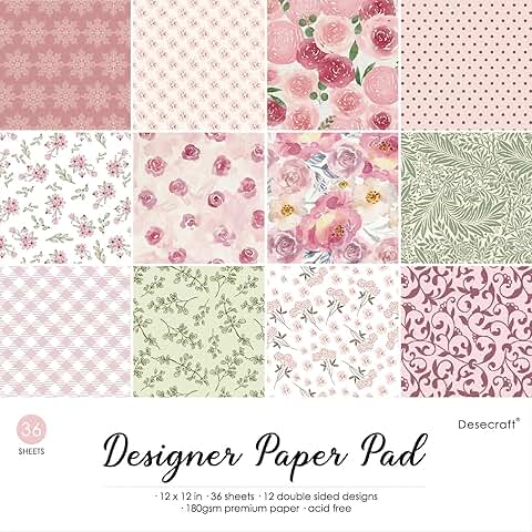 Vintage 12x12 Double Sided Paper Pack, 36 Sheets