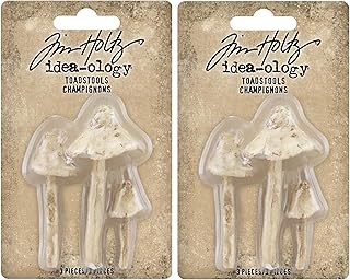 Bundle of 2 Resin Toadstools