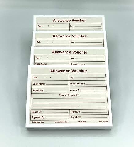 500 Cashier Vouchers and Receipts, 5.5" x 4.25"
