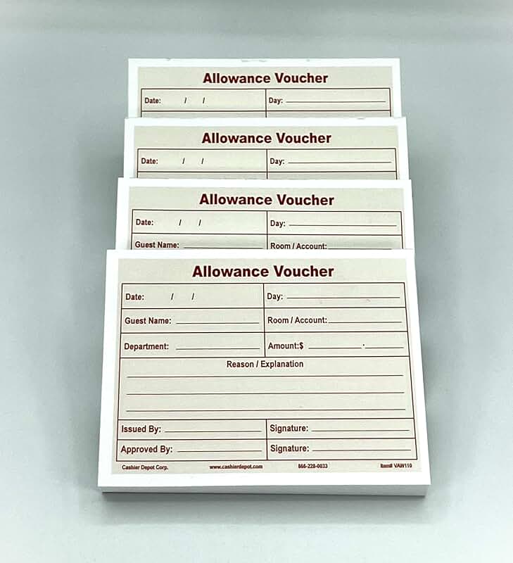 500 Cashier Vouchers and Receipts, 5.5" x 4.25"