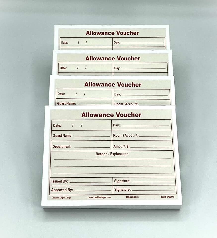 500 Cashier Vouchers and Receipts, 5.5" x 4.25"