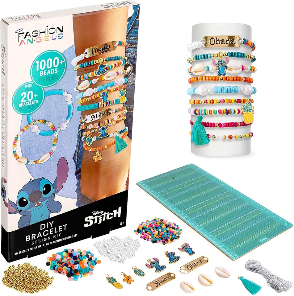 DIY Stitch Bracelet Kit with Beads and Tassels