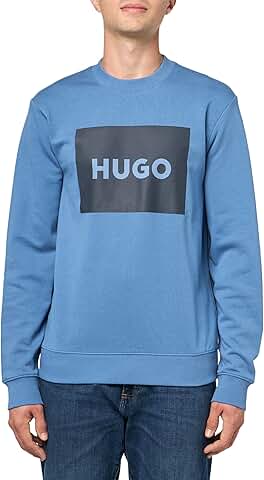 Men's Large Square Logo Crew Neck Sweatshirt
