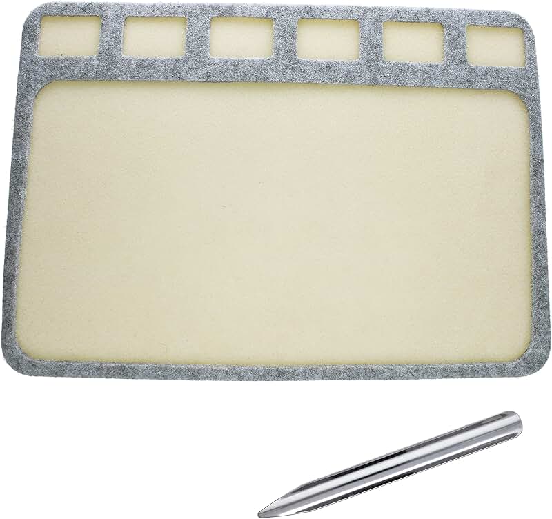 Seed Bead Treasure Mat, 8x11 inches, with 6 compartments