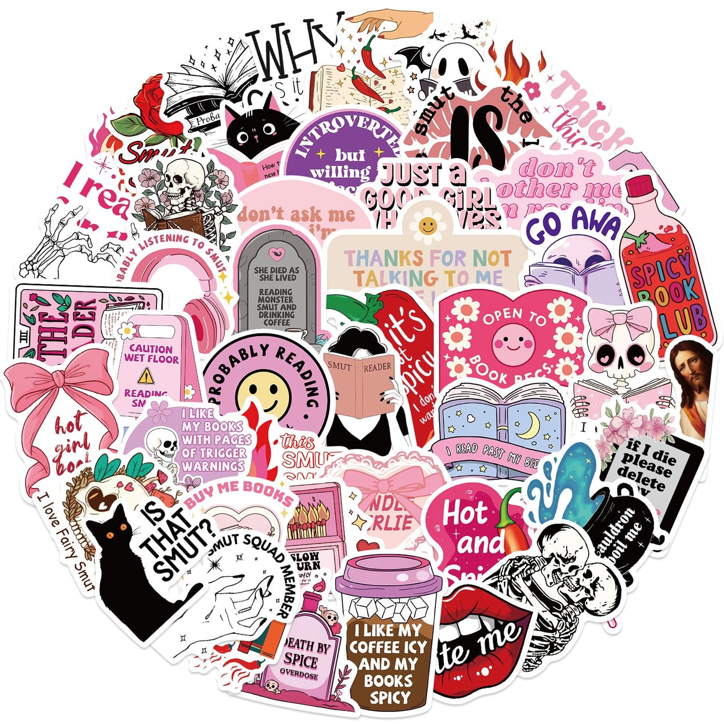 50 Anime Vinyl Waterproof Sticker Pack for Kids and Teens