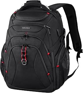 Large 17.3 Inch Water-Resistant Laptop Backpack with Hard Shell
