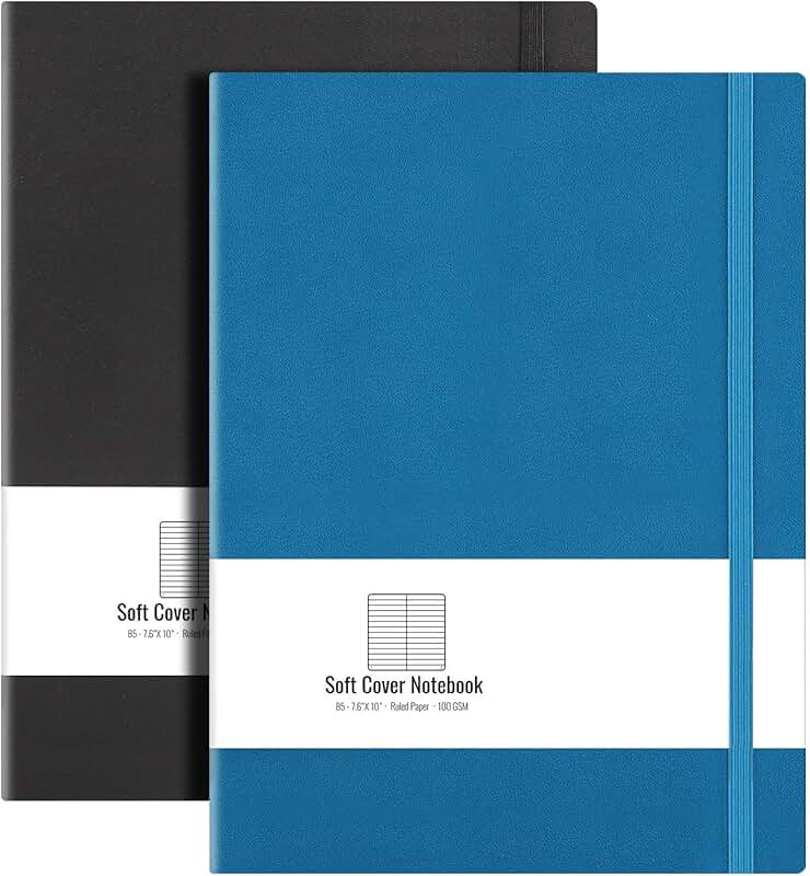 College Ruled Softcover Notebook, 2-Pack, 7.6 x 10 inches