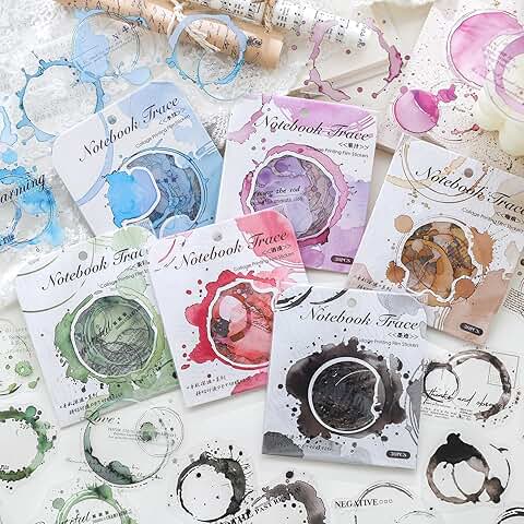180pcs Vintage Watercolor Scrapbook Stickers
