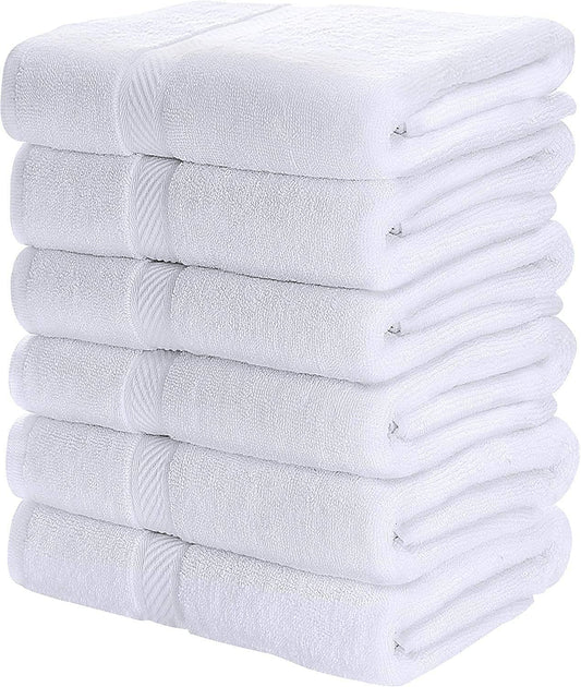 Cotton Set, Towels, 24x46, White, 6 Count