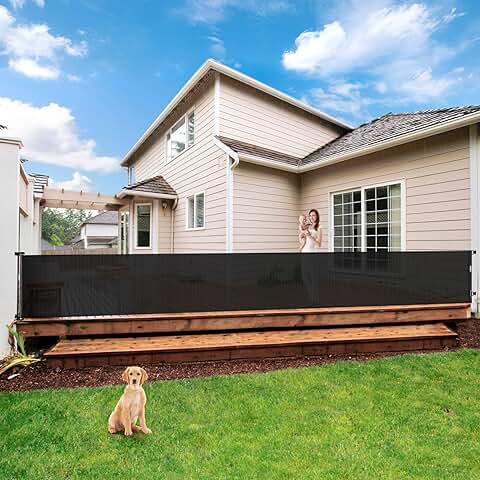 Large 195 Inch Retractable Baby and Pet Gate