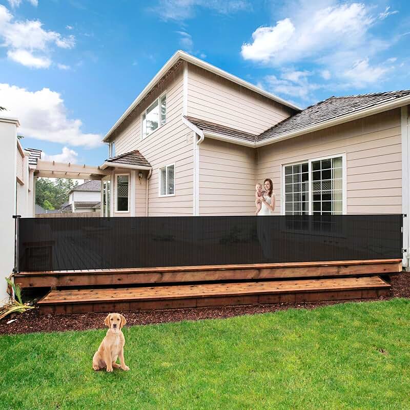Large 195 Inch Retractable Baby and Pet Gate