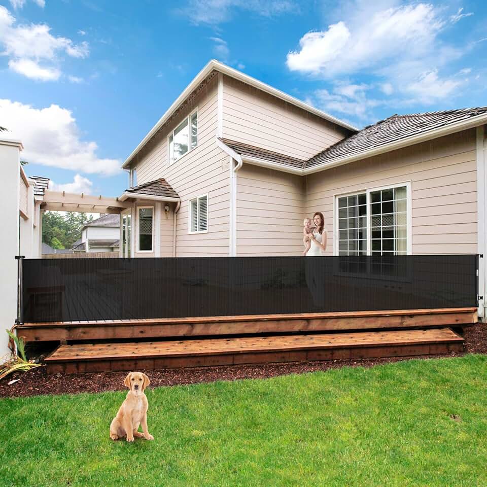 Large 195 Inch Retractable Baby and Pet Gate