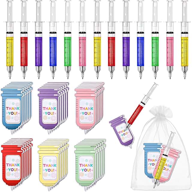 24 Medical Assistant Gift Set with Syringe Pens and Cards