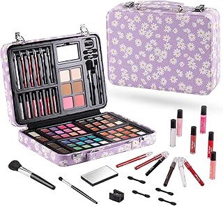 All-in-One Teen Makeup Kit with Purple Daisy Design