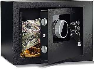 Steel Digital Money Safe with Keypad, 0.23 Cu Ft